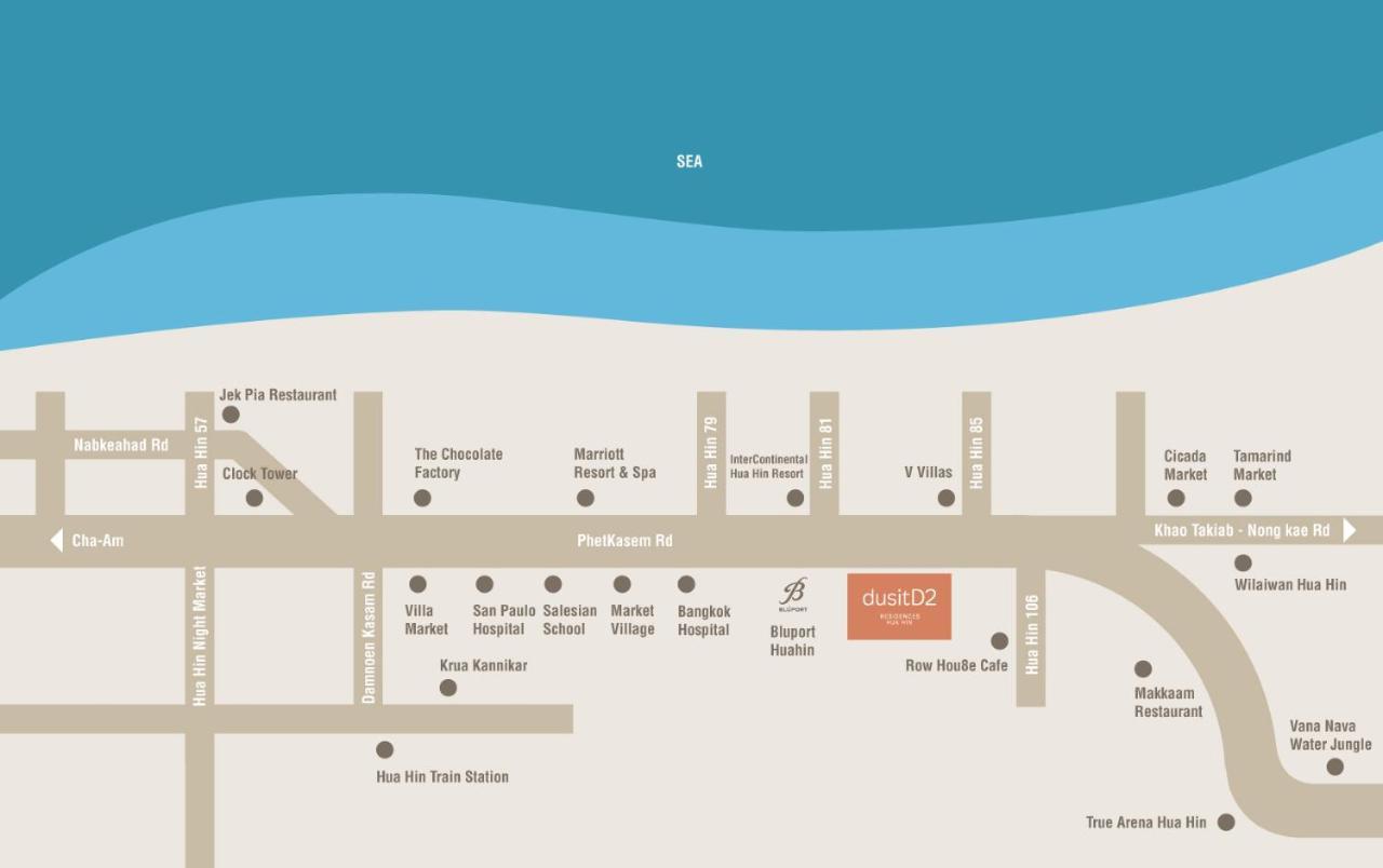 Huahin Dusitd2 Residences, Apartments Near Beach Ngoại thất bức ảnh